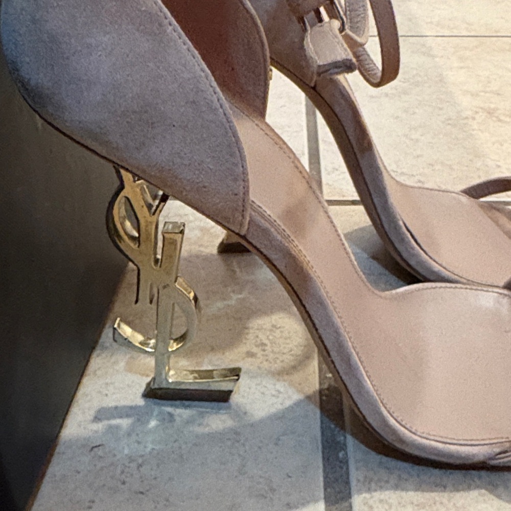Saint Laurent Beige Strappy Heels - Picture 3 of 4